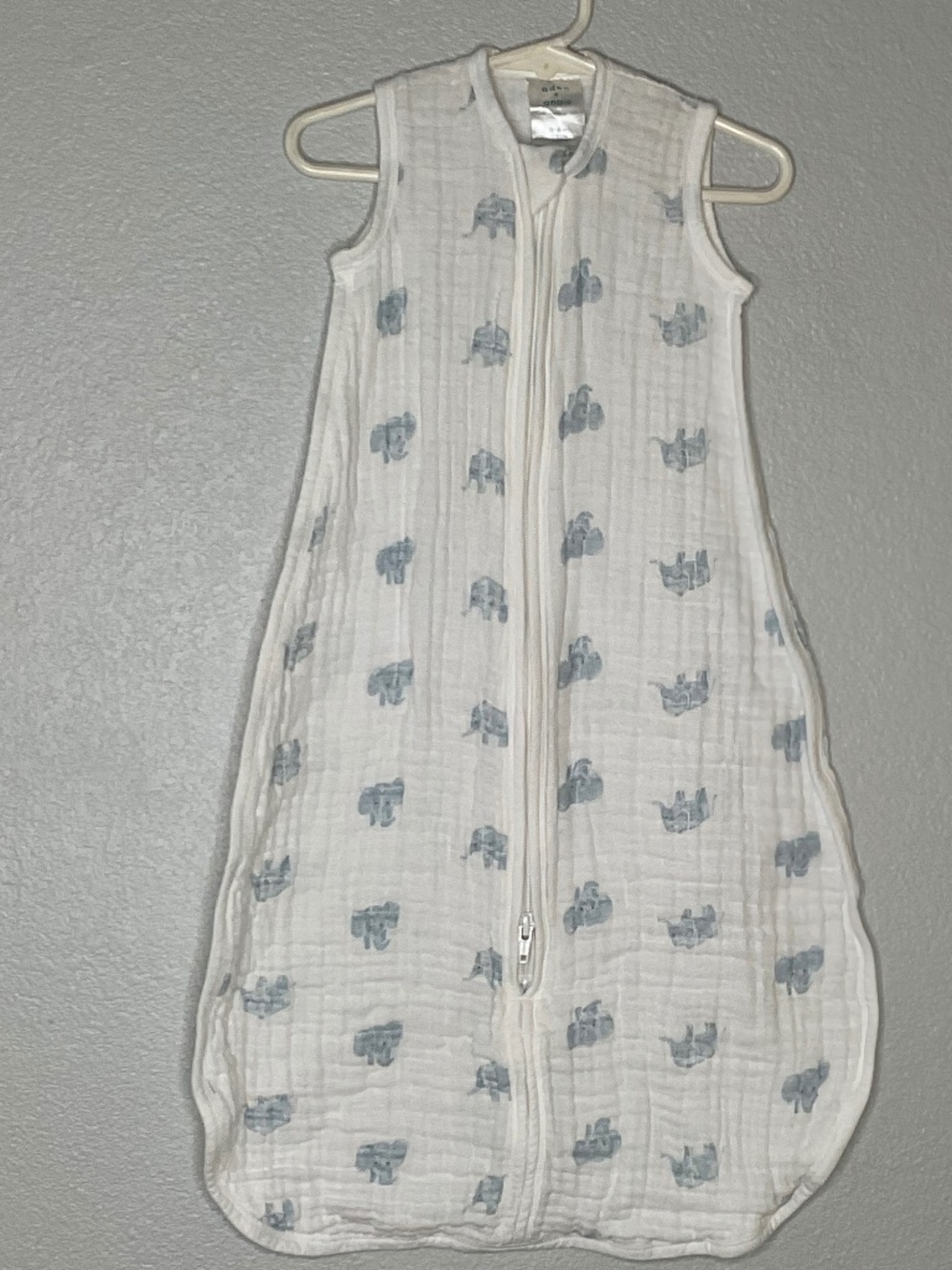 Aden + anais Organic Cotton Muslin Sleepsack and Blanket Elephant 0-6mos